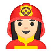 👩🏻‍🚒 Emoji Bombeira: Pele Clara na Google Android 8.0.