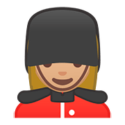 💂🏼‍♀️ Emoji Wachfrau: mittelhelle Hautfarbe Google Android 8.0.