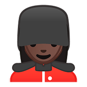 Émoji 💂🏿‍♀️ Garde Femme : Peau Foncée sur Google Android 8.0.