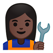 👩🏿‍🔧 Emoji Mechanikerin: dunkle Hautfarbe Google Android 8.0.
