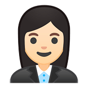 Emoji 👩🏻‍💼 Impiegata: Carnagione Chiara su Google Android 8.0.