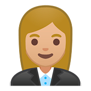 Émoji 👩🏼‍💼 Employée De Bureau : Peau Moyennement Claire sur Google Android 8.0.