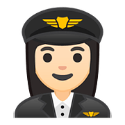 👩🏻‍✈️ Emoji Piloto De Avião Mulher: Pele Clara na Google Android 8.0.