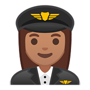 Émoji 👩🏽‍✈️ Pilote Femme : Peau Légèrement Mate sur Google Android 8.0.
