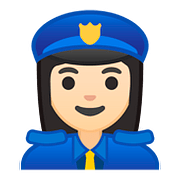 👮🏻‍♀️ Emoji Polizistin: helle Hautfarbe Google Android 8.0.