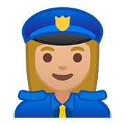 👮🏼‍♀️ Emoji Polizistin: mittelhelle Hautfarbe Google Android 8.0.