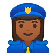 👮🏾‍♀️ Emoji Polizistin: mitteldunkle Hautfarbe Google Android 8.0.