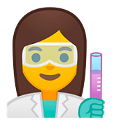 Emoji 👩‍🔬 Scienziata su Google Android 8.0.