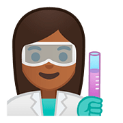 Émoji 👩🏾‍🔬 Scientifique Femme : Peau Mate sur Google Android 8.0.