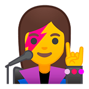 👩‍🎤 Emoji Cantora na Google Android 8.0.