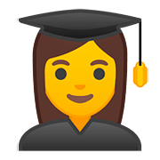 👩‍🎓 Emoji Estudiante Mujer en Google Android 8.0.