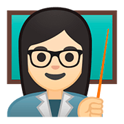 Émoji 👩🏻‍🏫 Enseignante : Peau Claire sur Google Android 8.0.