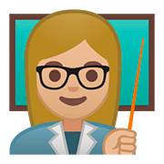 Emoji 👩🏼‍🏫 Professoressa: Carnagione Abbastanza Chiara su Google Android 8.0.