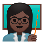 👩🏿‍🏫 Emoji Lehrerin: dunkle Hautfarbe Google Android 8.0.