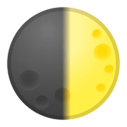Emoji 🌓 Primo Quarto Di Luna su Google Android 8.0.