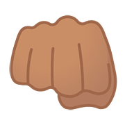 Emoji 👊🏽 Pugno Chiuso: Carnagione Olivastra su Google Android 8.0.