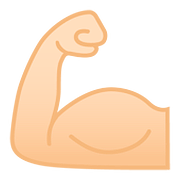 Émoji 💪🏻 Biceps Contracté : Peau Claire sur Google Android 8.0.