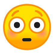 😳 Emoji errötetes Gesicht mit großen Augen Google Android 8.0.