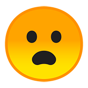 Emoji 😦 Faccina Imbronciata Con Bocca Aperta su Google Android 8.0.