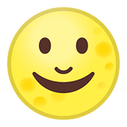 🌝 Emoji Luna Llena Con Cara en Google Android 8.0.