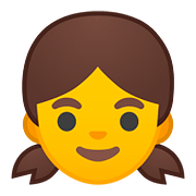 👧 Emoji Menina na Google Android 8.0.