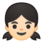 Emoji 👧🏻 Bambina: Carnagione Chiara su Google Android 8.0.