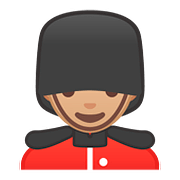 Emoji 💂🏼 Guardia: Carnagione Abbastanza Chiara su Google Android 8.0.