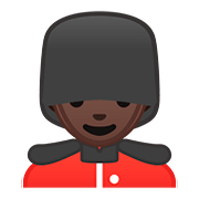 💂🏿 Emoji Guardia: Tono De Piel Oscuro en Google Android 8.0.