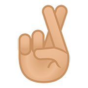 🤞🏼 Emoji Hand mit gekreuzten Fingern: mittelhelle Hautfarbe Google Android 8.0.