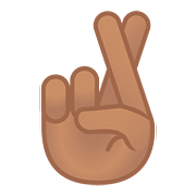 🤞🏽 Emoji Hand mit gekreuzten Fingern: mittlere Hautfarbe Google Android 8.0.