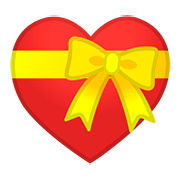 Émoji 💝 Cœur Avec Ruban sur Google Android 8.0.