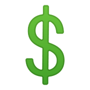 Emoji 💲 Dollaro su Google Android 8.0.