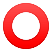 ⭕ Emoji Círculo Rojo Hueco en Google Android 8.0.