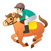 Emoji 🏇🏻 Ippica: Carnagione Chiara su Google Android 8.0.