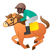 🏇🏿 Emoji Corrida De Cavalos: Pele Escura na Google Android 8.0.