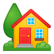 Emoji 🏡 Casa Con Giardino su Google Android 8.0.