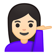 Emoji 💁🏻 Persona Al Punto Informazioni: Carnagione Chiara su Google Android 8.0.