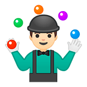 Emoji 🤹🏻 Persona Che Fa Giocoleria: Carnagione Chiara su Google Android 8.0.