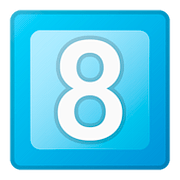 Emoji 8️⃣ Tasto: 8 su Google Android 8.0.