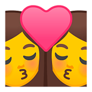 👩‍❤️‍💋‍👩 Emoji sich küssendes Paar: Frau, Frau Google Android 8.0.