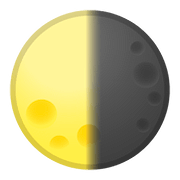 Emoji 🌗 Ultimo Quarto Di Luna su Google Android 8.0.
