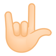 Emoji 🤟🏻 Gesto Ti Amo: Carnagione Chiara su Google Android 8.0.