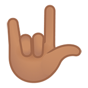 Emoji 🤟🏽 Gesto Ti Amo: Carnagione Olivastra su Google Android 8.0.