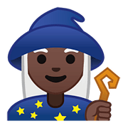 🧙🏿 Emoji Magier(in): dunkle Hautfarbe Google Android 8.0.
