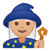 🧙🏽 Emoji Magier(in): mittlere Hautfarbe Google Android 8.0.