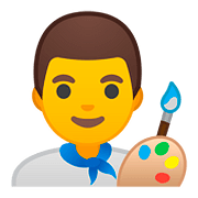 Emoji 👨‍🎨 Artista Uomo su Google Android 8.0.