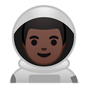 👨🏿‍🚀 Emoji Astronaut: dunkle Hautfarbe Google Android 8.0.