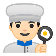 Émoji 👨🏻‍🍳 Cuisinier : Peau Claire sur Google Android 8.0.