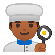 👨🏾‍🍳 Emoji Koch: mitteldunkle Hautfarbe Google Android 8.0.