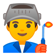 Emoji 👨‍🏭 Operaio su Google Android 8.0.